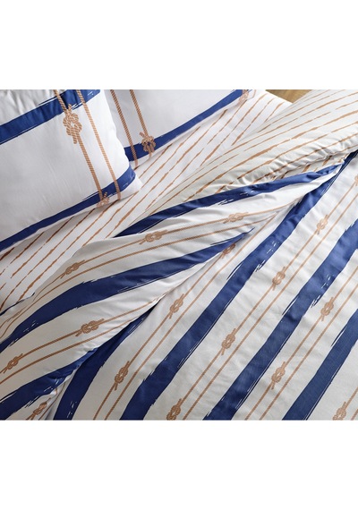 Doqu Home Marine Nevresim Takımı Serene Çift Kişilik - Beyaz Çok Renkli