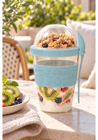 Emilahome Take'n Go 600 Ml Beslenme Kabı &yoğurt Kabı & Lunch Box Turkuaz - 867618880 Turkuaz