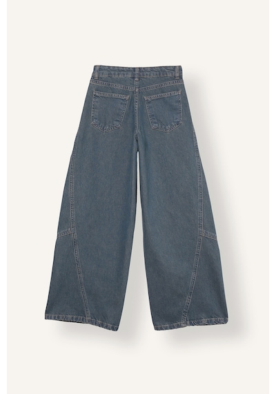 Defacto Loose Fit Dikiş Detaylı Yıkamalı Jean Pantolon Kız Çocuk I8868a826wnnm34 Mavi-nm34