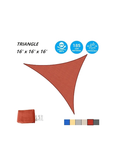 Güneş Gölgeliği Yelken Üçgen 40 X 40 Cm X 40 Cm Uv Blok Gölgelik Veranda Arka Bahçe Çim Bahçe Açık Hava Aktiviteleri İçin