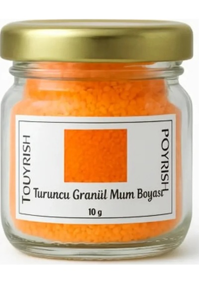Turuncu Granül Mum Boyası 10 Gr Renksiz