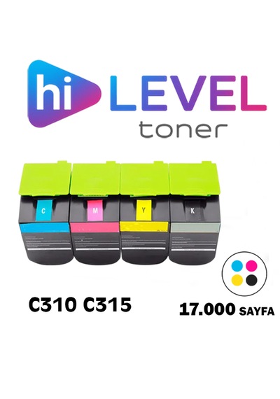 Hilevel Toner Ht-c310/c315-set, Xerox C310 C315 17k 4 Renk Set Cmyk Ekstra Yüksek Kapasite Muadil Toner