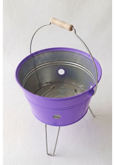 Küçük Katlanabilir Metal Piknik Izgara Mangal Barbekü Mor