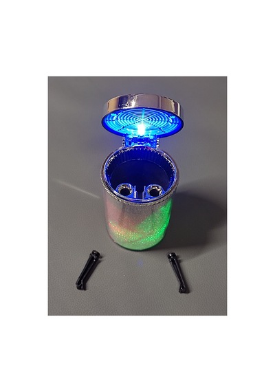 7 Renk Rgb Led Işıklı Kapaklı Araç İçi Küllük Universal Lüks Otomobil Küllüğü
