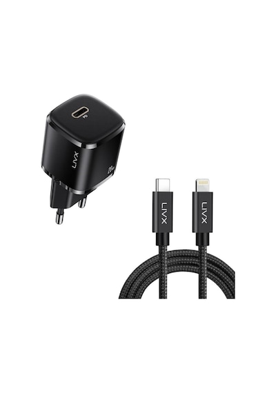 Lexroo Rapid 20w Usb-c Mini Pd Hızlı Şarj Cihazı Güç Adaptörü Ve 1 Metre Apple iPhone Uyumlu Şarj Kablosu L23 Standart