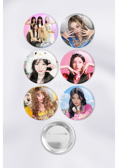 İ-dle Kpop Çanta Süsü Rozet İğneli Buton Rozet Seti 6 Adet Altılı