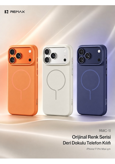 Remax  Apple iPhone 17 Pro Max Magsafe Uyumlu Metal Tuşlu Premium Kılıf Rmc-11 Mavi