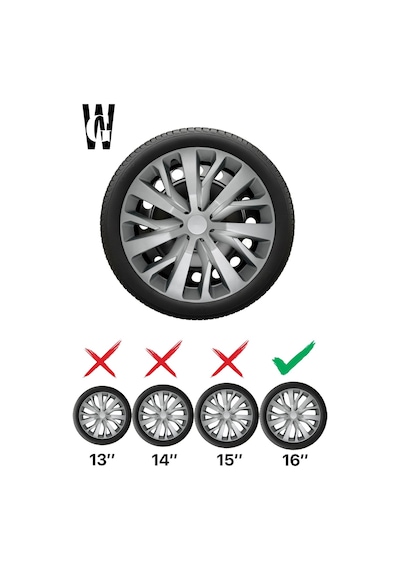 Renault Clio 4 16 İnç Jant Kapağı 4 Adet Gri G116