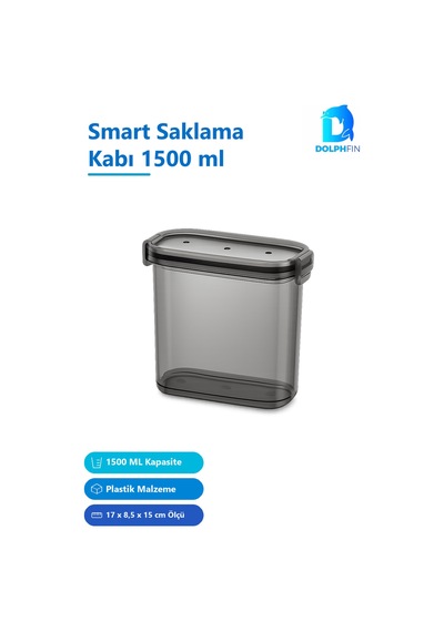 Smart Saklama Kabı 1500 Ml Plastik 17 X 8,5 X 15 Cm Çok Renkli