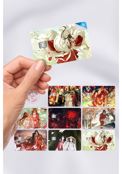 Tian Guan Cifu Heaven Official's Blessing Kart Kaplama Sticker 8 Adet Çok Renkli
