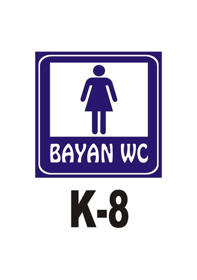 Iş Güvenliği Pvc Dekota Uyarı - Ikaz Levhası Bayan Wc Yazılı (258800569)