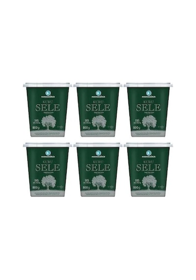 Marmarabirlik Kuru Sele 381-410 KB 3XS Siyah Zeytin Kutu 6 x 800 G