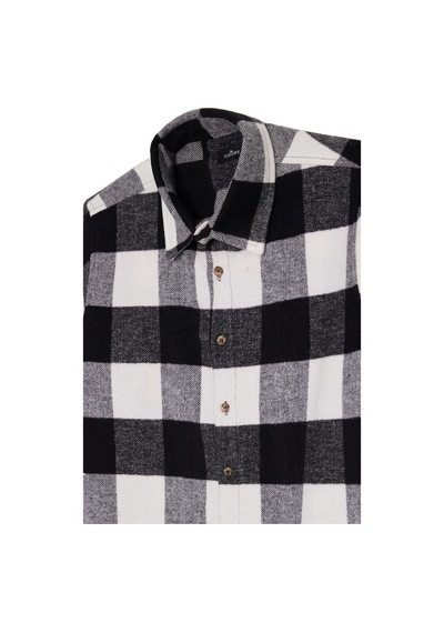 Tudors Erkek Slim Fit Dar Kesim Kareli Kışlık Oduncu Gömlek-42335 Siyah Tudors Erkek Slim Fit Dar Kesim Kareli Kışlık Oduncu Gömlek-42335 Siyah
