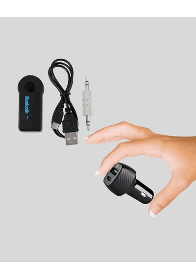 Bluetooth Aux Çevirici Ve Pd Destekli Araç Şarj Cihazı 2'li Set