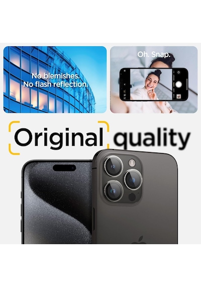 İphone 17 Pro/pro Max / 16 Pro/16 Pro Max / 15 Pro/15 Pro Max İle Uyumlu Kamera Lens Koruyucu Cam Kolay Kurulum Glas.tr Ez Fit Optik Pro 2 Adet Crystal Clear - Agl06914
