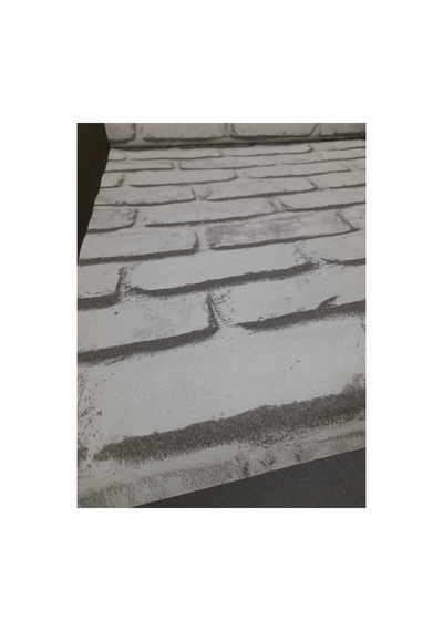 Tuğla Görünümlü 3d Duvar Kağıdı 5m2 Beyaz