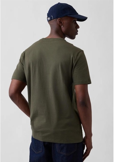 Gap Everyday Soft Basic Logo 856659 T-shirt Kısa Kol Tişört Erkek T-shirt Haki-14331