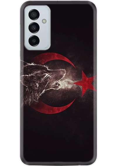 Samsung Uyumlu Galaxy A04S Kilif Resimli Silikon Kurt Ve Ay Yildiz 1403 556613201