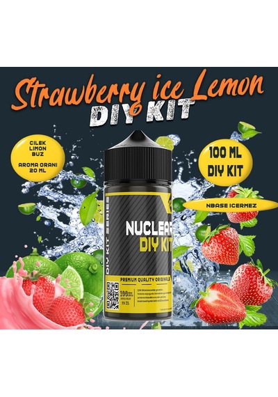 Nuclear 100 Ml Dıy Kit Strawberry İce Lemon Gıda Aroma 20 Ml Aroma İçerir