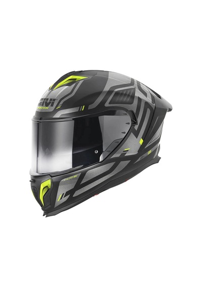 Gıvı 50.3 Quasar Mat Siyah-tıtanıum-neon Sarı Kask Neon Sarı