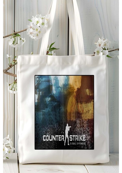 Art Hediye Counter Strike Cs 2 Csgo Oyun Baskılı Omuz Çanta Kişiye Özel Model 57 Çok Renkli