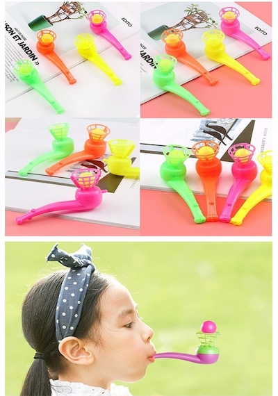 Top Üfleme Oyunu 2 Adet Saksafon Üfleme Nefes Oyuncağı Üfleme Düdüğü Oyuncak Karne Sınıf Çocuk Hediye