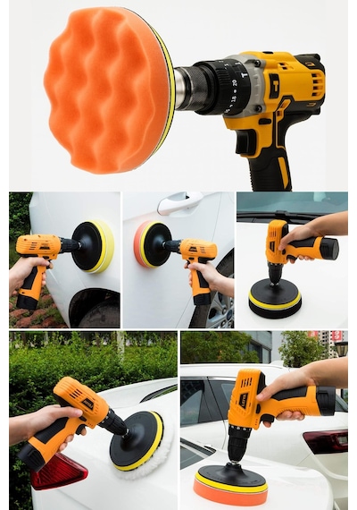 Büyük Boy 11 Parça 150mm Pasta Cila Polisaj Süngeri Seti Matkap Uyumlu Pasta Cila Parlatma Pedi Seti