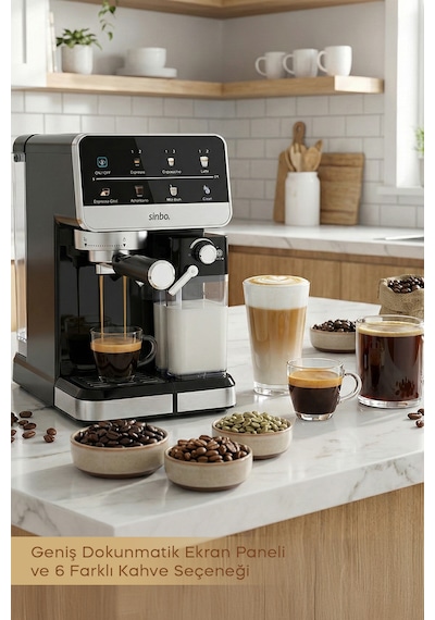 Sinbo SCM-2996 PRO Cappuccino Latte Espresso Makinesi