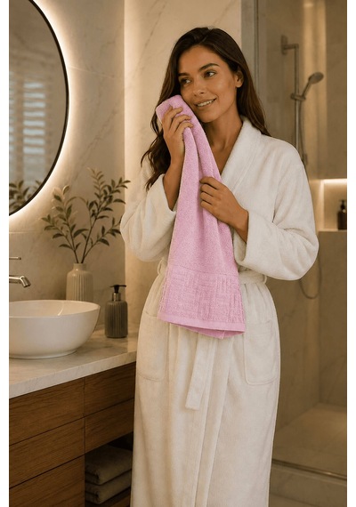 El Yüz Havlusu 50x90 Cm Kısmi Kadife Terra Collection Pembe