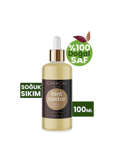 Caracal Hint Yağı Soğuk Sıkım %100 Saf Doğal Saç Yüz Kaş Kirpik Cilt Bakım Yağı 100 Ml