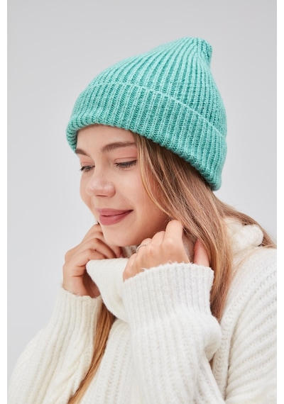 Derikem Basic Şık Standart Lüks Unisex Tiftik Bere Turkuaz