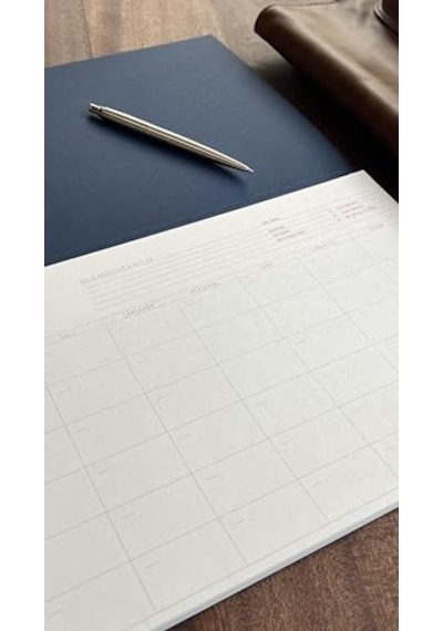 Fark Tanıtım Tarihsiz Planlayıcı, A4 Boyutunda 21cm X 29.7cm Aylık Planlayıcı Açık Gri