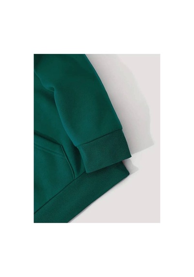 Medinenur Erkek El Yazılı Baskılı Kapüşonlu Sweatshirt Yeşil