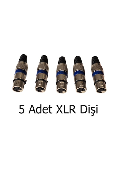Profesyonel Xlr Dişi Jak - Ses Sistemleri İçin 3 Pinli Konnektör - 5'li Set