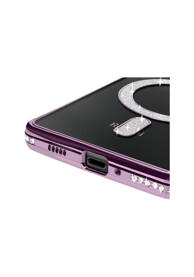 Xiaomi Redmi 14c Uyumlu Joke Simli Magneticsafe Kılıf - Derin Mor