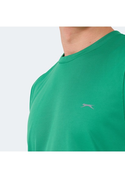 Slazenger RAJYA Erkek Kolsuz Yeşil Tişört