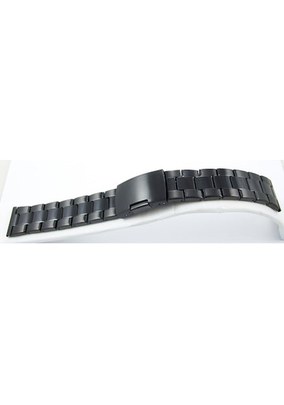 20Mm Siyah Metal Saat Kordonu Çelik Kolçak 1. Kalite Kolçak