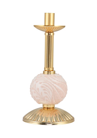 DEDE TEKLİ BORULU KREM ÇİNİLİ MUMLUK GOLD DEKORATİF OBJE