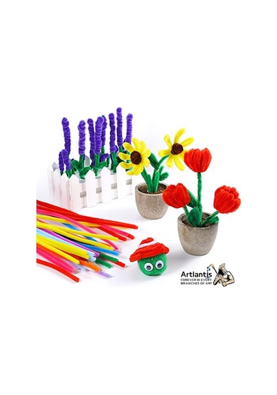 Şönil Renkli 30 Cm 50'Li 1 Paket Artlantis 30 Cm Renkli Tüylü Tel