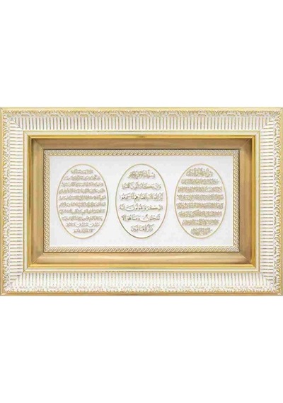 Altın Çerçeve Nazar Bereket Ayet-El Kürsi Tablo