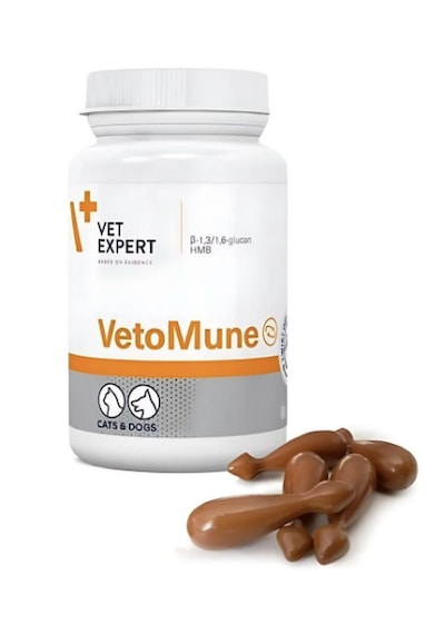 Vet Expert Vetomune Twist Off 60 Kapsül Kedi Ve Köpek Bağışıklık Güçlendirici Beta-glukan & Hmb