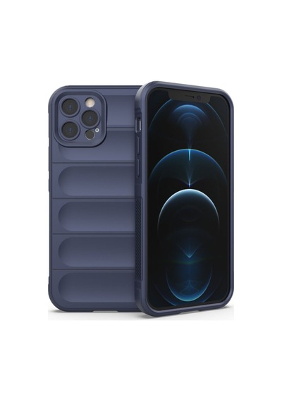 Apple Uyumlu iPhone 12 Pro Kılıf Elde Tutma Kolaylıkla Kaydırmaz Kenar Line Dizayn Optietnik Kapak Lacivert