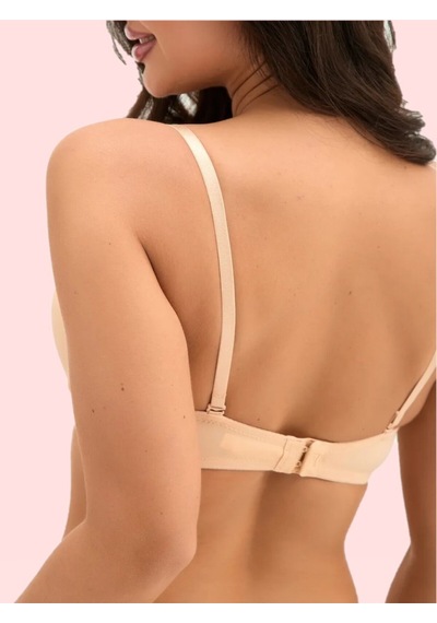 Mistirik Lenola Model Push Up Etkili Destekli Premium Balenli Sarkma Önleyici Büstiyer Ten Renk Ten