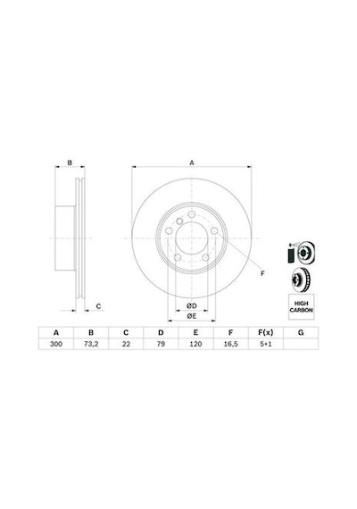 Bmw 3 F30 316D 2.0 2012-2018 Bosch Ön Disk 2 Adet