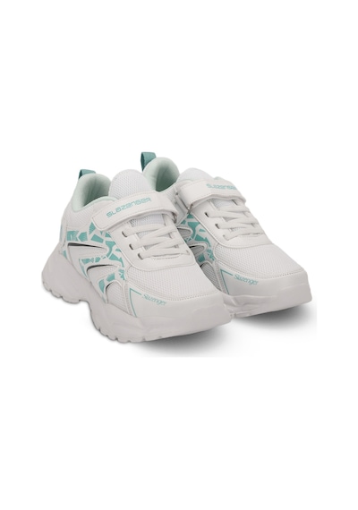 Slazenger KANNER I Çocuk Cırt Cırtlı Beyaz / Yeşil Günlük Spor Ayakkabısı