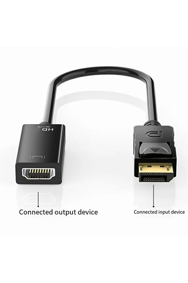 Displayport To Hdmı 4k Full Hd Video Ses Görüntü Kablosu Bilgisayar Dizüstü Tv İçin Dönüştürücü 10cm