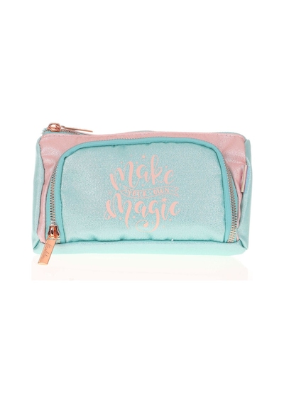 Kaukko Sparkle Plump Kalem Çantası Duble Mınt K2527
