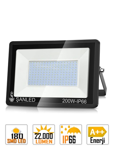 200w 22.000 Lümen 6500k Beyaz Işık Smd Led Projektör-5 Adet