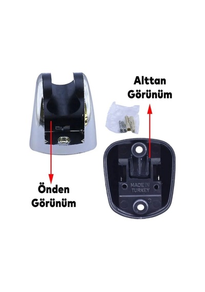 Kare Duş Seti 3 Lü Duş Başlığı, Hortum Ve Montaj Aparatı Kolay Kurulum & Paslanmaz Gümüş Polipro Diğer