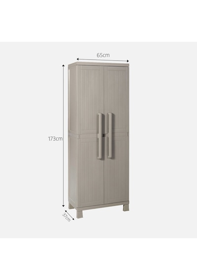 Çok Amaçlı Balkon Bahçe Kiler Plastik Dolap 65X37X173
